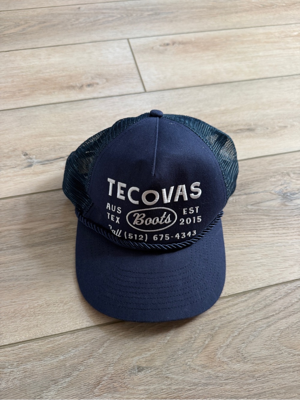 Tecovas Navy Mesh Trucker Cap with Branded Sweatband